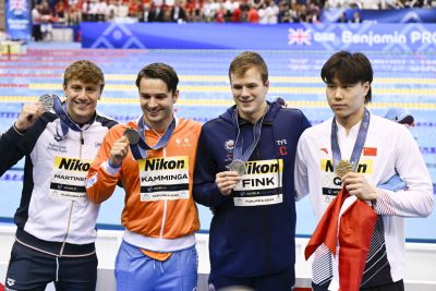 Gedeeld zilver Arno Kamminga op de 100 meter schoolslag