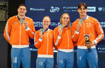 Goud voor Caspar Corbeau en zilver voor Gemengde estafette